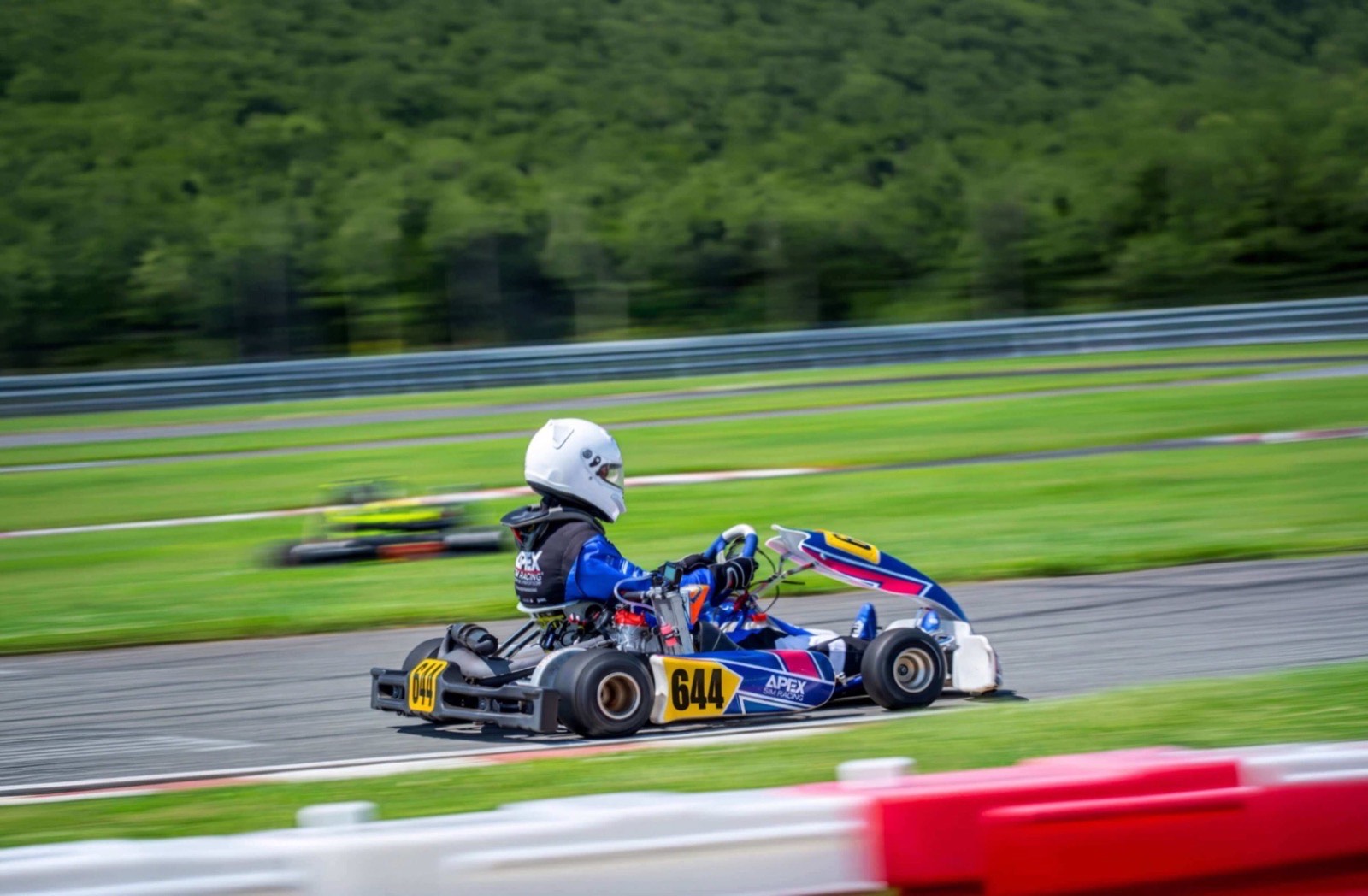 Kart racing action shot